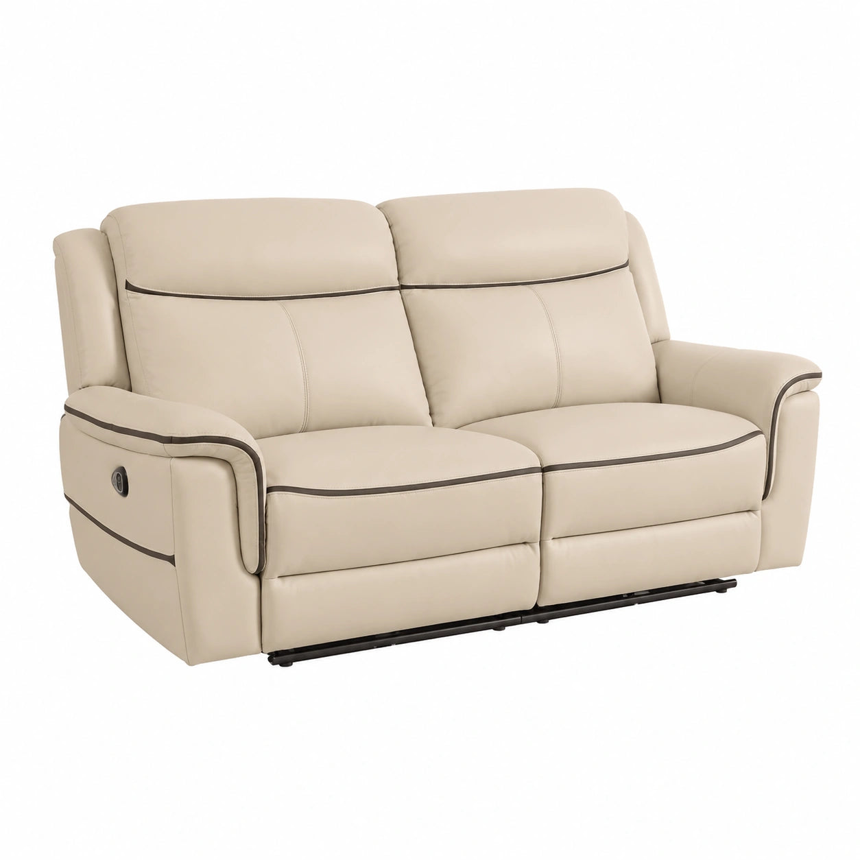 Divano Relax 3 Posti in Pelle Adelio con USB e Recliner Elettrico