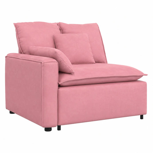 Divano Modulare con Bracciolo e Cuscini 100 cm, Design Moderno