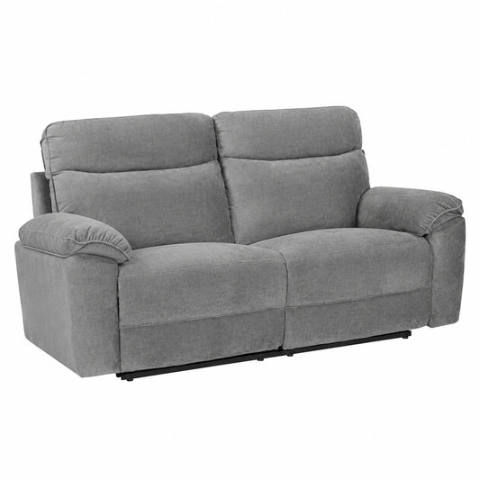 Divano Elettrico a 3 Posti in Tessuto Grigio 200x100x102 cm