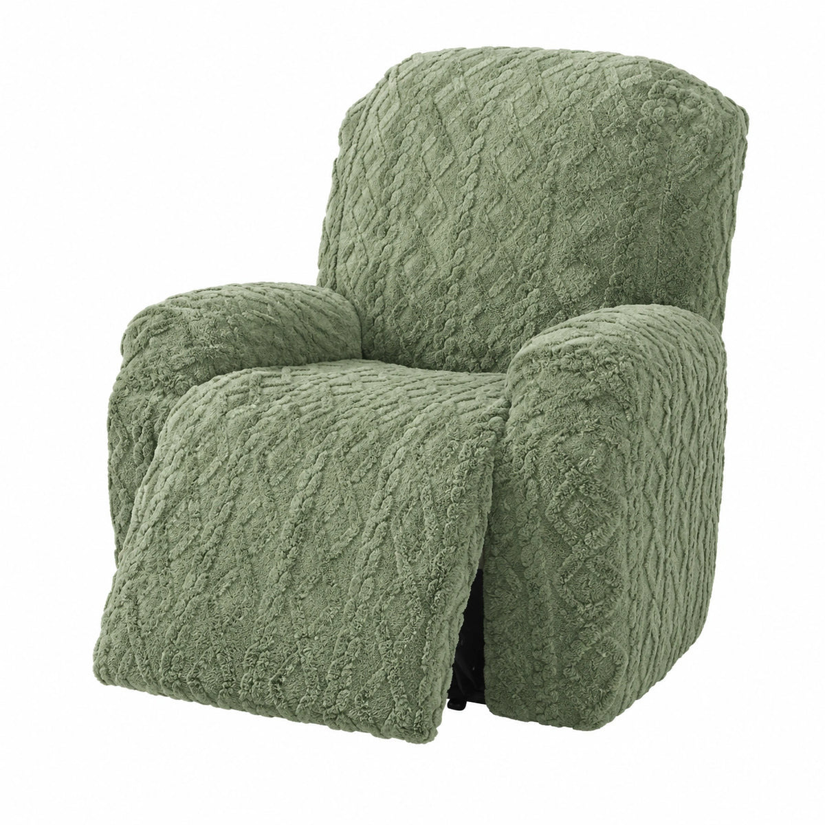 Copripoltrona Recliner Elasticizzato con Tasca, Set 4 Pezzi Lavabili, Protezione per Poltrona Relax
