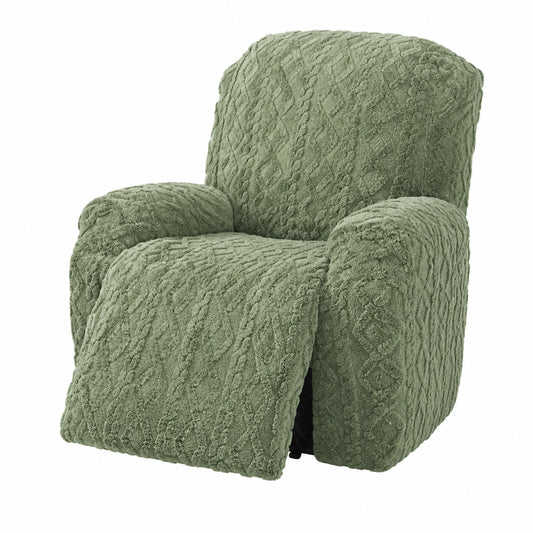 Copripoltrona Recliner Elasticizzato con Tasca, Set 4 Pezzi Lavabili, Protezione per Poltrona Relax
