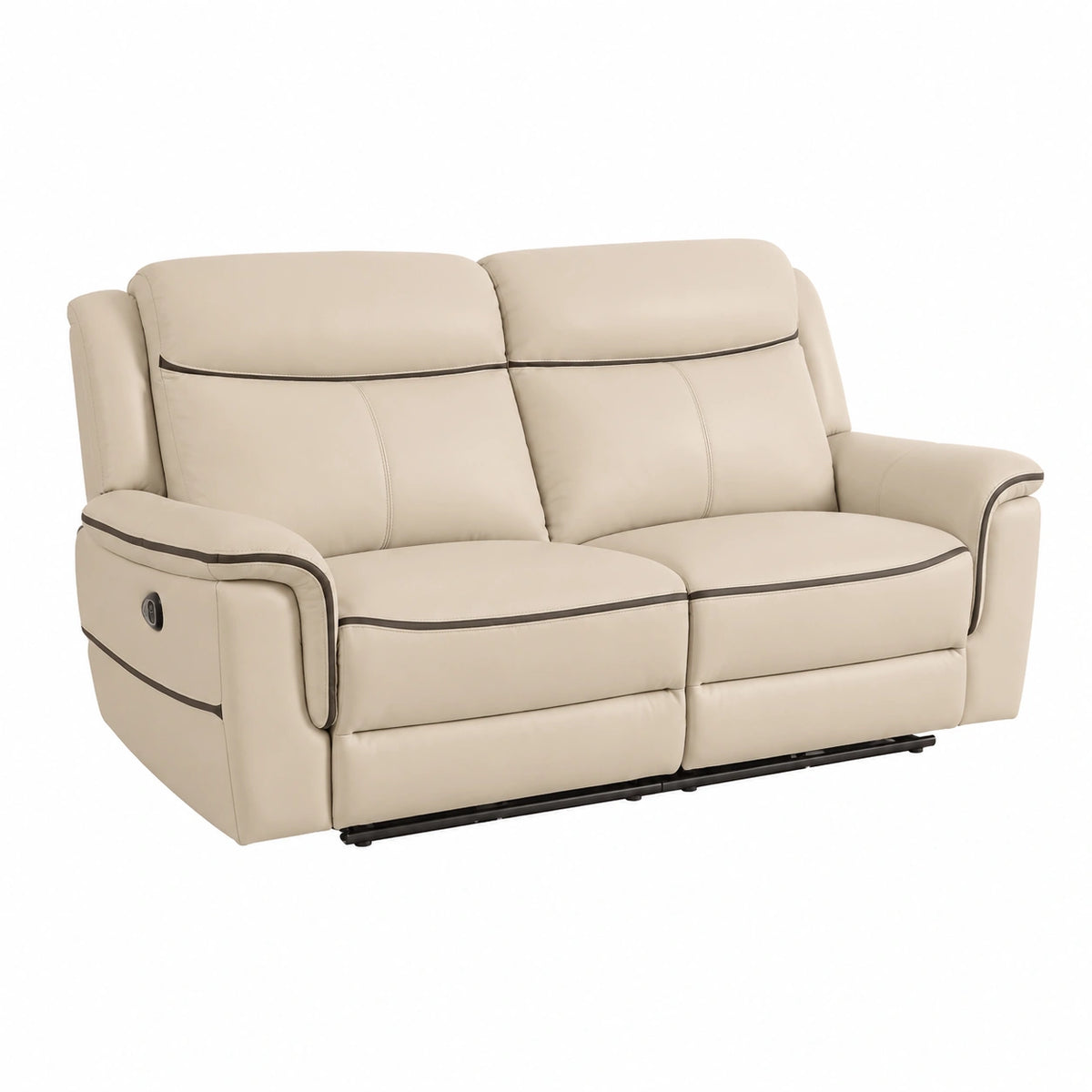 Divano Relax 3 Posti in Pelle Adelio con USB e Recliner Elettrico